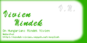 vivien mindek business card